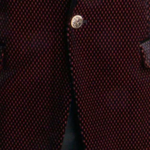 Dotten Burgundy Mens Slim-Fit Jacket w/ Velvet Notch Lapel - Picture 2 of 5